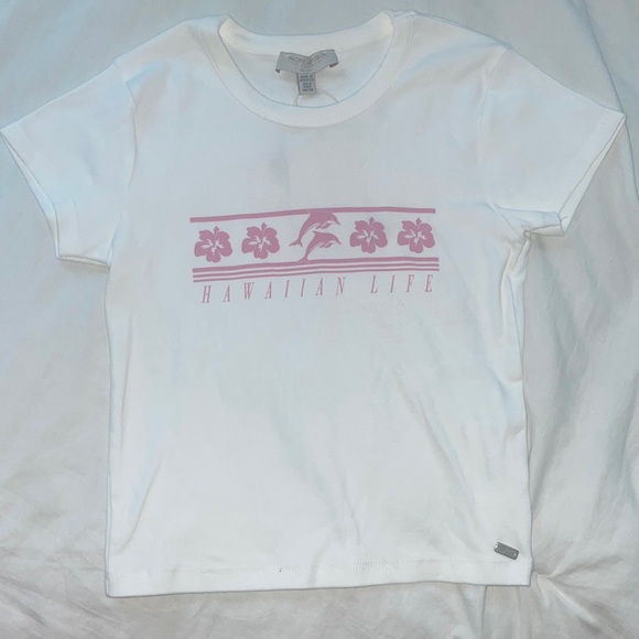Pull&Bear Tops - Pull&Bear - pacific republic hawaiian life baby tee
